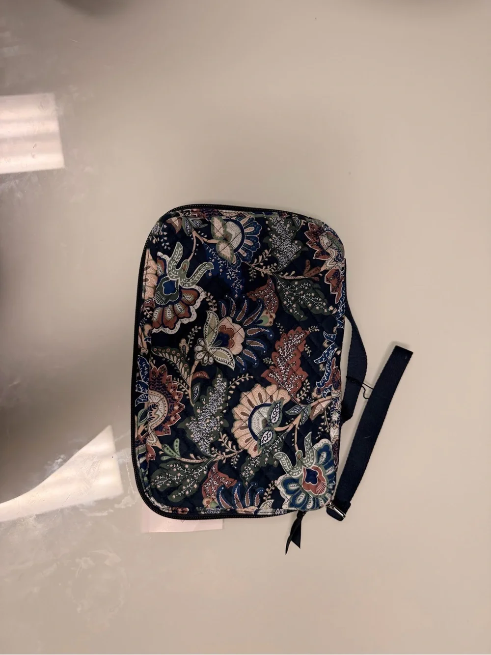 Vera Bradley Java Navy Camo Wristlet Pouch with Removable Strap